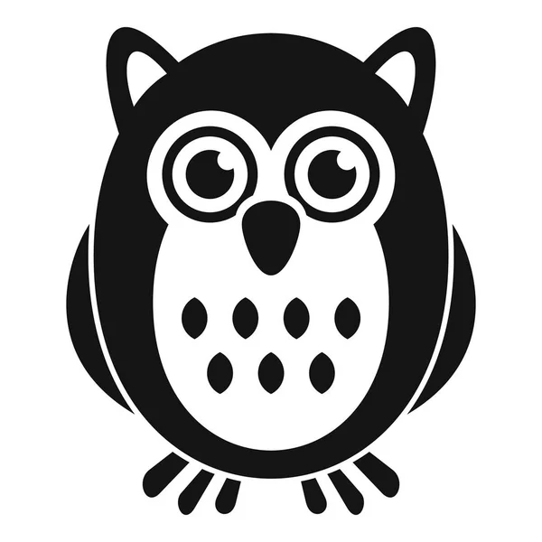 Búho animal icono, estilo simple — Vector de stock