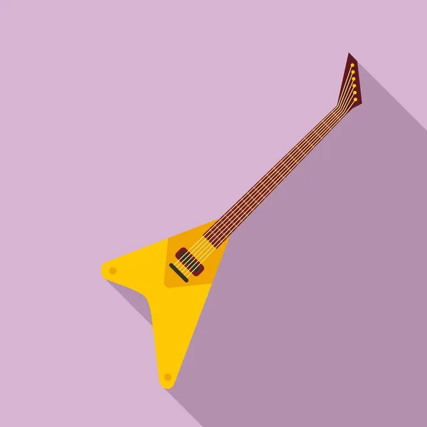 Muziekgitaar icoon, platte stijl — Stockvector