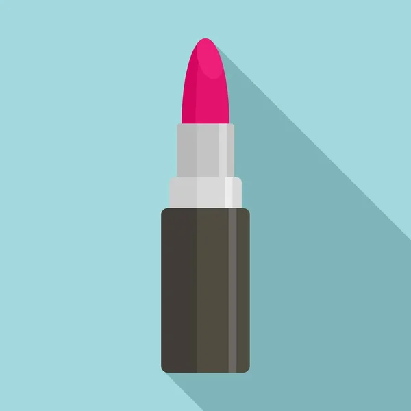 Weibliche Lippenstift-Ikone, flacher Stil — Stockvektor