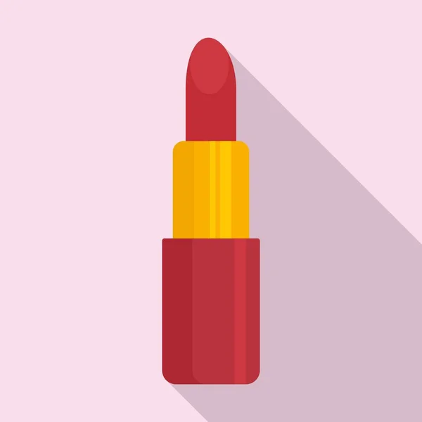 Luxury lipstick icon, flat style — Stock Vector