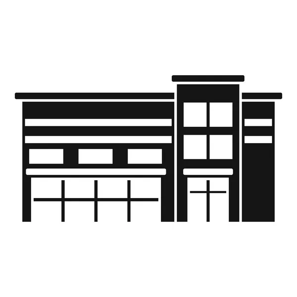 Icono comercial del centro comercial, estilo simple — Vector de stock