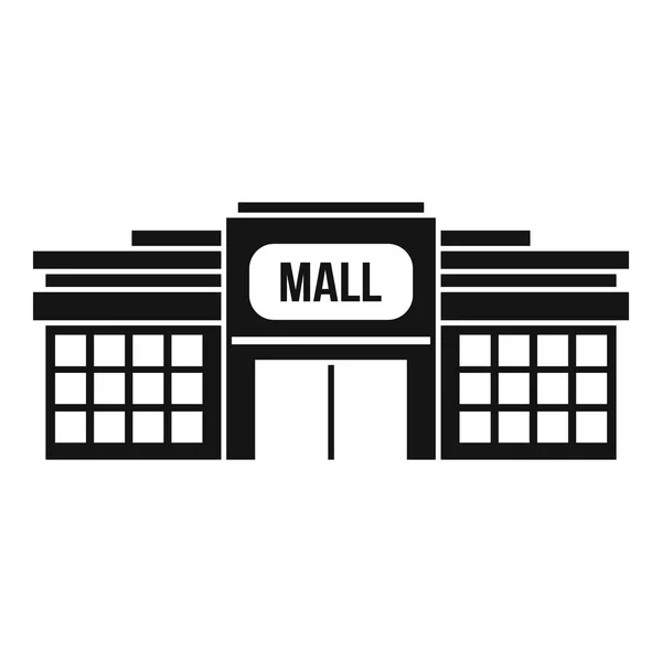 Küçük alışveriş merkezi binası simgesi, basit stil — Stok Vektör