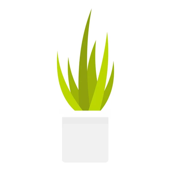 Sulu ev bitki simgesi, düz stil — Stok Vektör