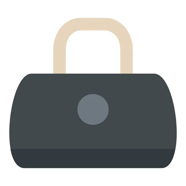 Black woman bag icon, flat style — Stock Vector