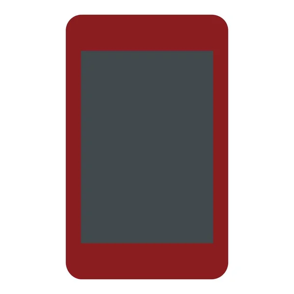 Icona tablet rosso, stile piatto — Vettoriale Stock
