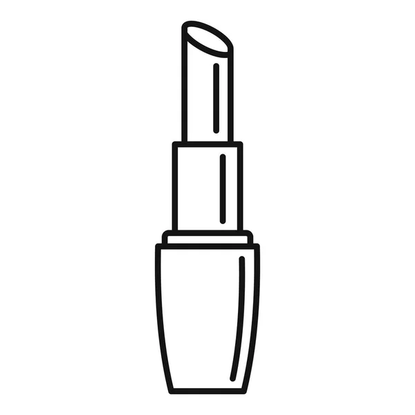 Icono de lápiz labial dorado, estilo de contorno — Archivo Imágenes Vectoriales