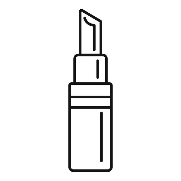 Icono de lápiz labial de mujer, estilo de esquema — Archivo Imágenes Vectoriales