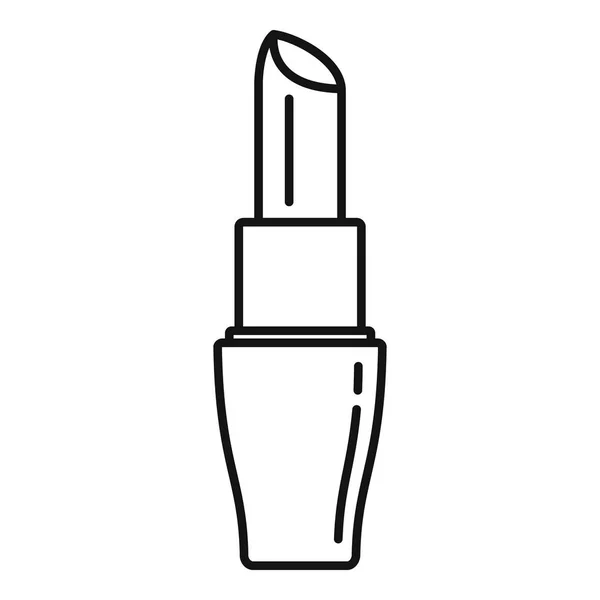 Icono de lápiz labial de maquillaje, estilo de esquema — Archivo Imágenes Vectoriales