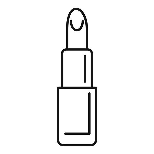 Icône de rouge à lèvres de luxe, style contour — Image vectorielle