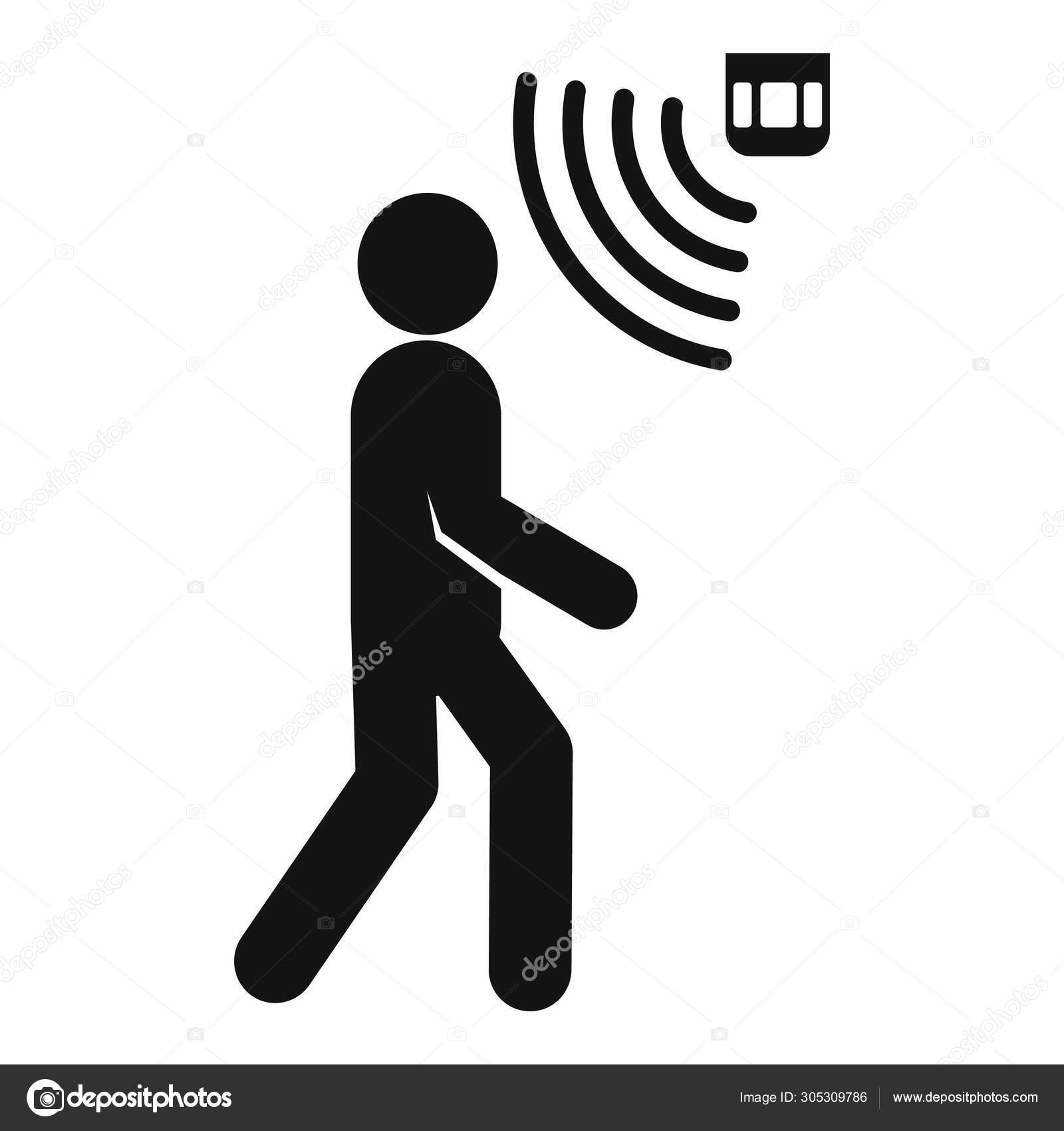 People Motion Sensor Icon Simple Style Vector Image By C Anatolir Vector Stock