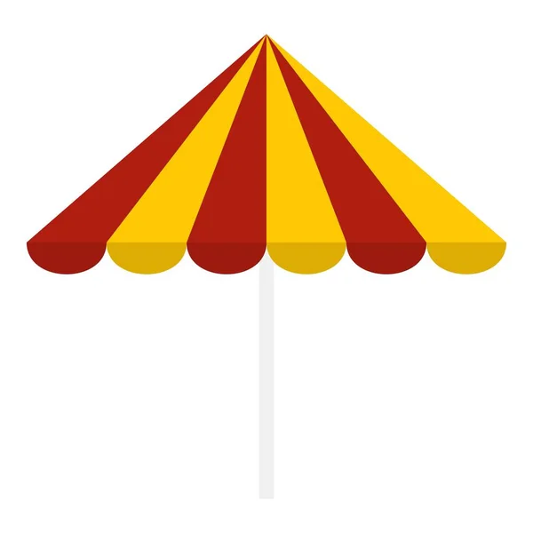 해변 우산의 아이콘, 납작 한 스타일 — 스톡 벡터