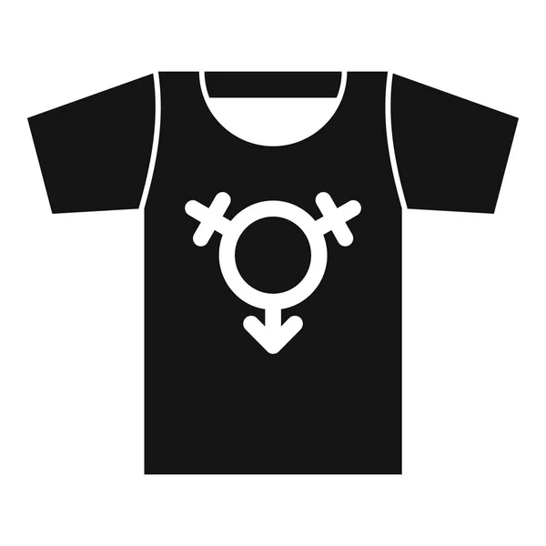 Icône de tshirt transgenre, style simple — Image vectorielle