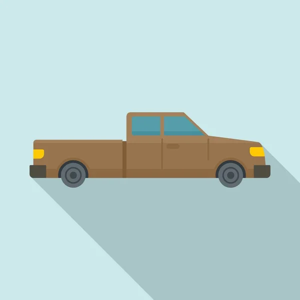 Camioneta icono de recogida, estilo plano — Vector de stock