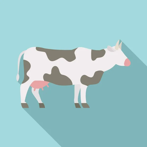 Ícone de vaca de leite, estilo plano —  Vetores de Stock