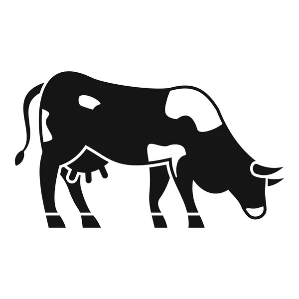 Cow icon, simple style — Stock Vector