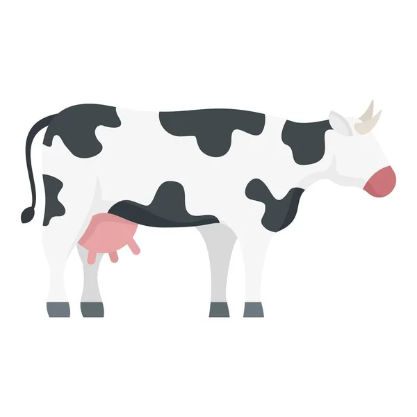 Ícone de vaca bovina, estilo plano — Vetor de Stock
