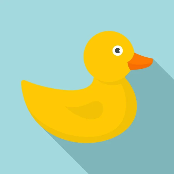 Bath duck icon, flat style — Stock Vector