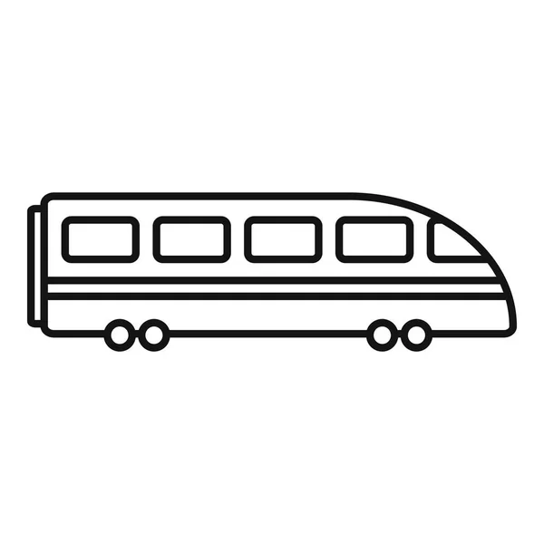 Icono de tren de velocidad, estilo de esquema — Vector de stock