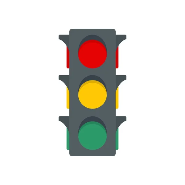 经典交通灯图标, 平面样式 — 图库矢量图片