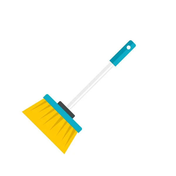 Icône brosse à balai, style plat — Image vectorielle