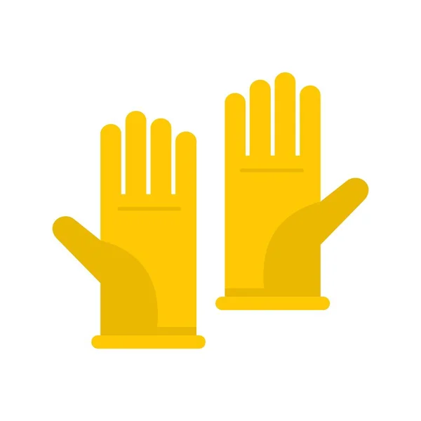 Guantes de goma icono, estilo plano — Vector de stock