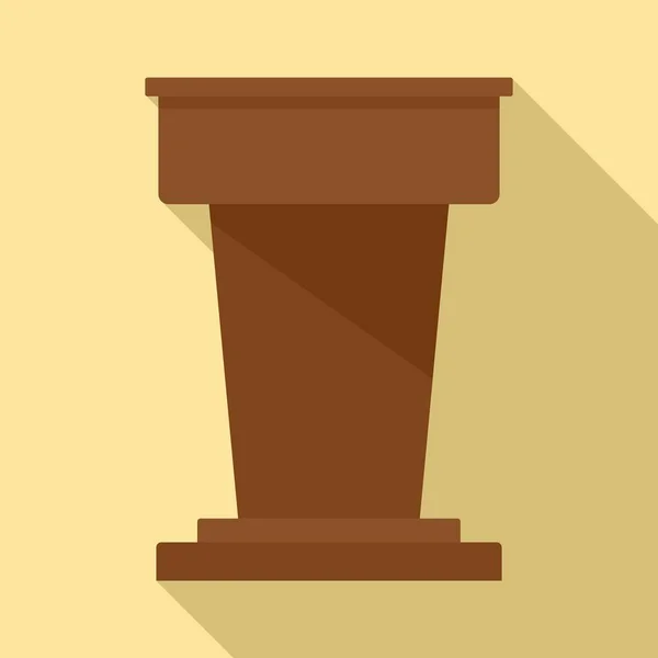 Lawyer tribune icon, flat style — Stock Vector