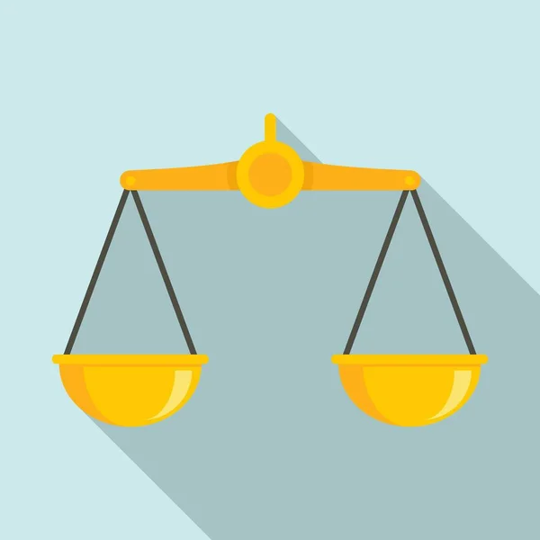 Icono de equilibrio de juez, estilo plano — Archivo Imágenes Vectoriales