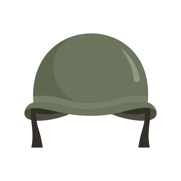 Combat helmet icon, flat style — Stock Vector