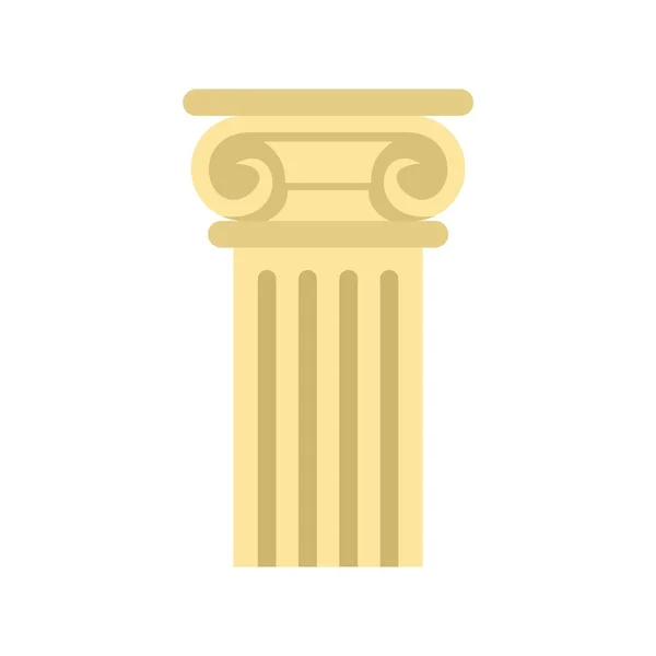 Icono de pilar antiguo, estilo plano — Vector de stock