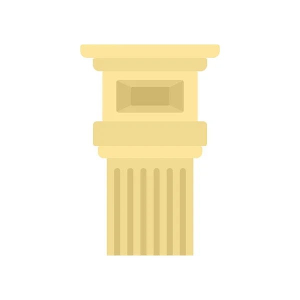 Museum pillar icon, flat style — Stock Vector