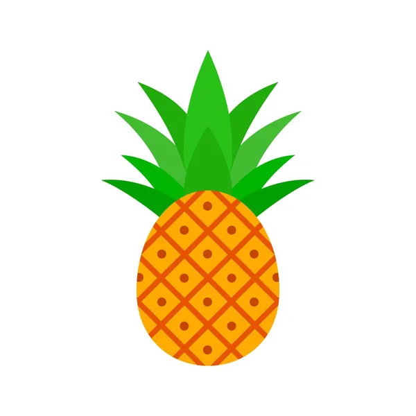 Ananas ikoni, litteä tyyli — vektorikuva