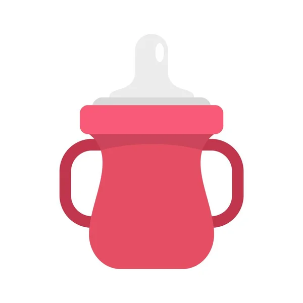 Sippy cup icon, flache Art — Stockvektor