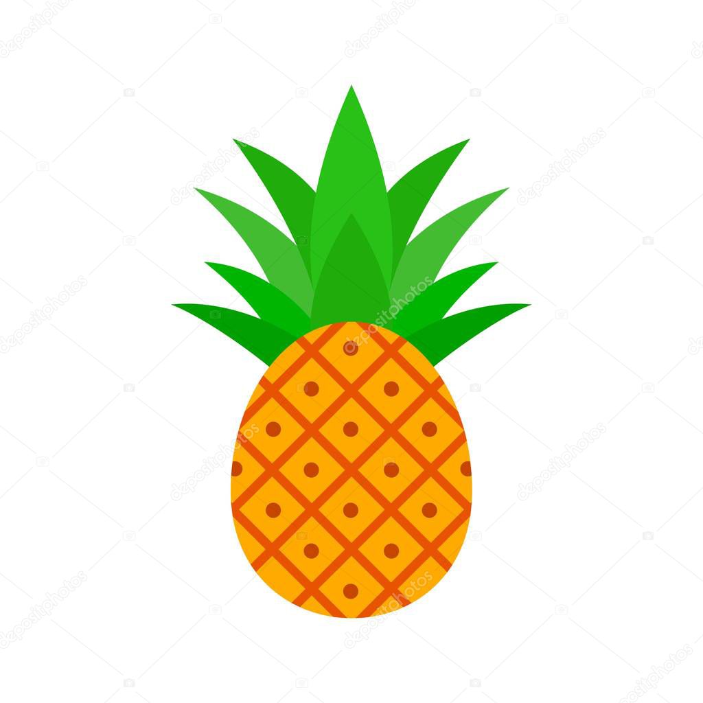 Pineapple icon, flat style
