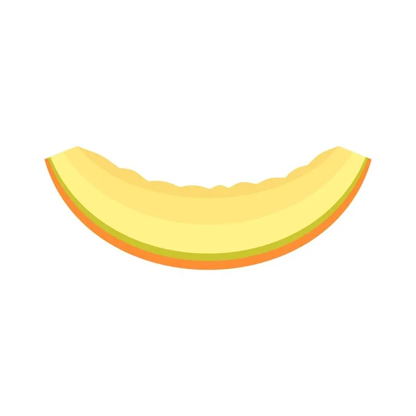Coupe d'icône de melon, style plat — Image vectorielle