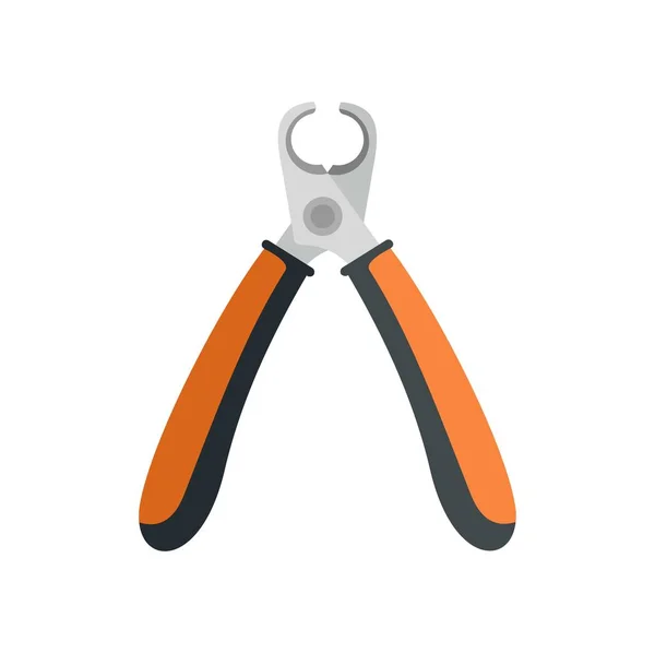 Domowych paznokci narzędzia ikonę nożyczek, płaski — Wektor stockowy