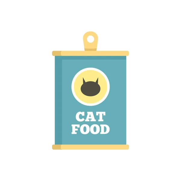 Cat food icon, flat style — Stock Vector
