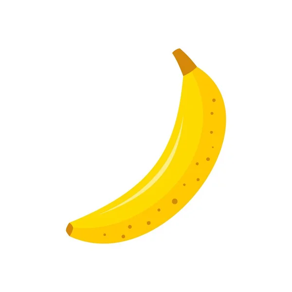 Whole banana icon, flat style — Stock Vector