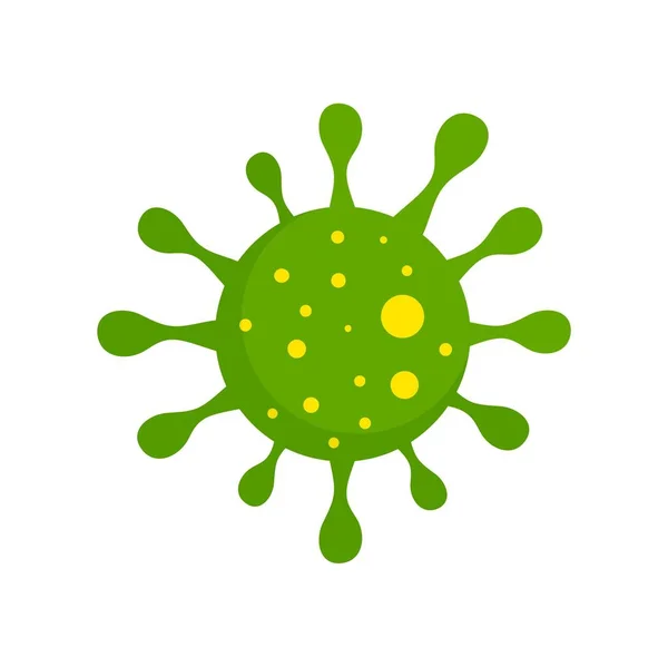 Gröna bakterier ikon, platt stil — Stock vektor