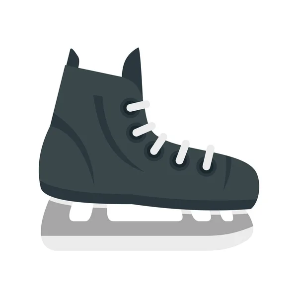 Χόκεϊ επί πάγου skate εικονίδιο, επίπεδη στυλ — Διανυσματικό Αρχείο