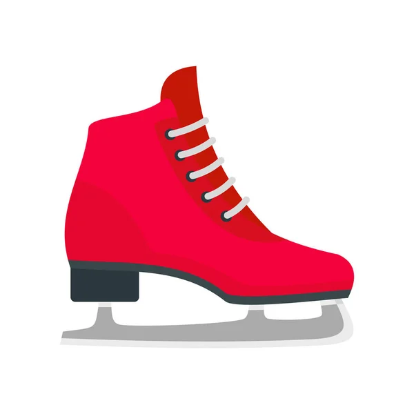 Classic ice skate icon, flat style — Stock Vector