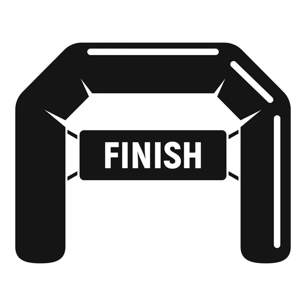 Finish Arch icon, eenvoudige stijl — Stockvector