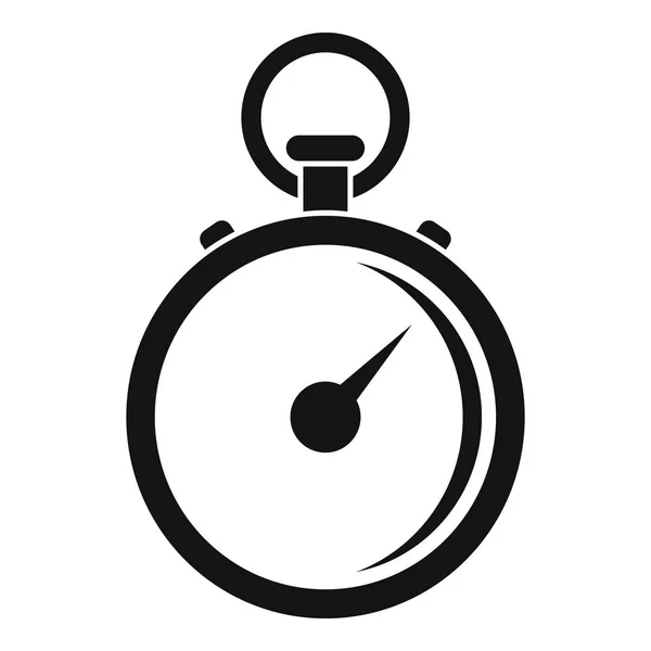 Finish stopwatch icoon, eenvoudige stijl — Stockvector
