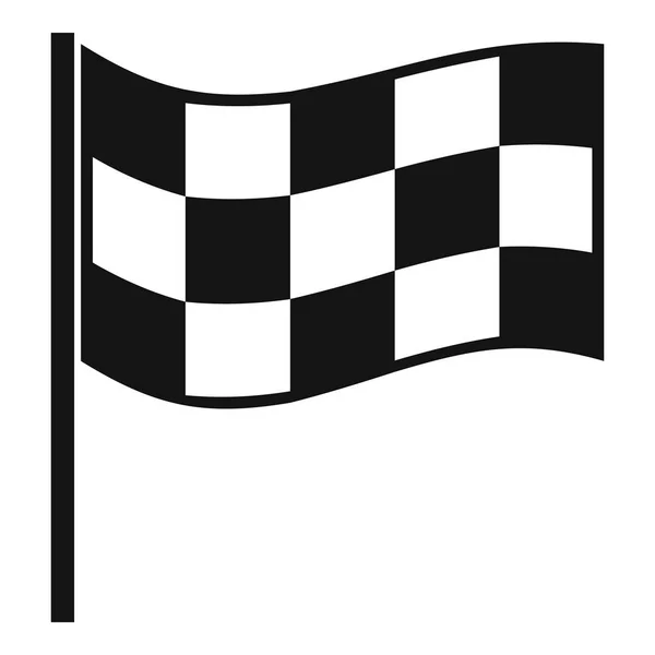 Afwerking vlag icoon, eenvoudige stijl — Stockvector