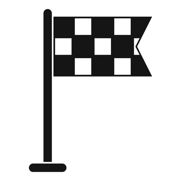 Finalizar icono de la bandera de escritorio, estilo simple — Vector de stock