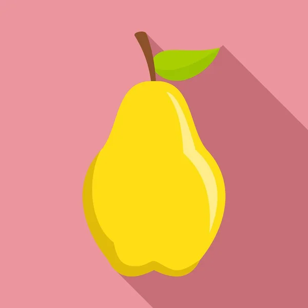 甘い梨のアイコン、フラットなスタイル — ストックベクタ