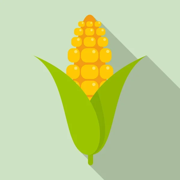 Agriculture corn icon, flat style — Stock Vector