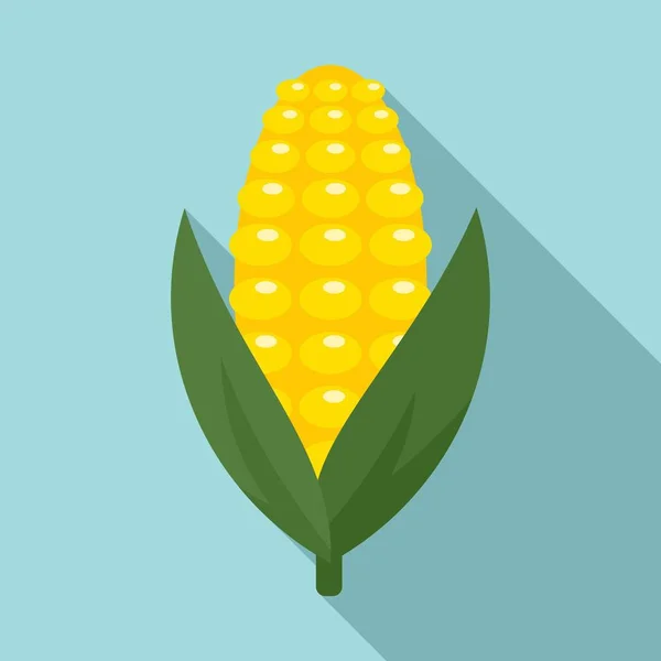 Ízletes kukoricaikon, lapos Style — Stock Vector