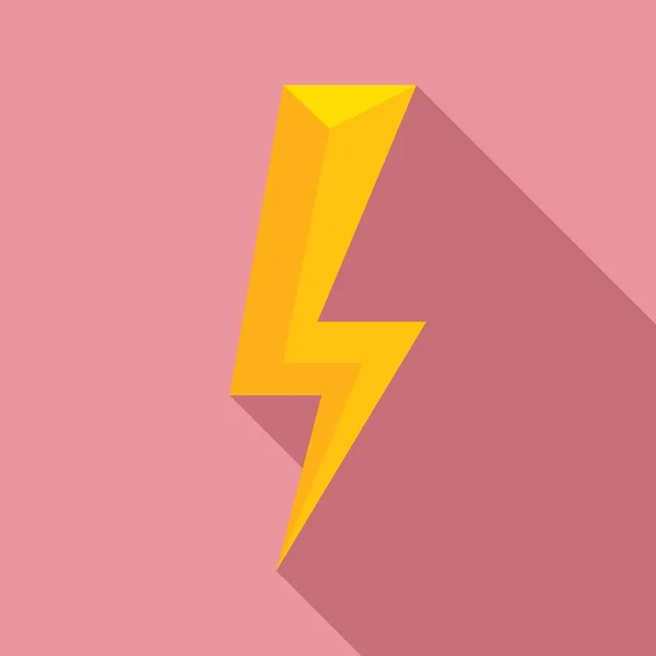 Energy lightning bolt icon, flat style — Stock Vector