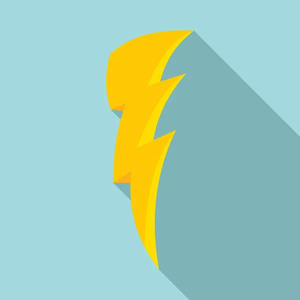 Art lightning bolt icon, flat style — Stock Vector