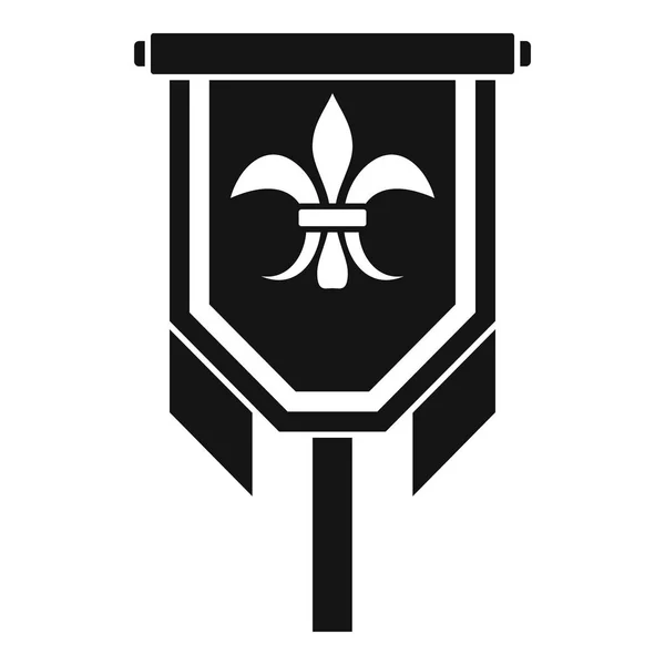 Ikone des Ritteremblems, einfacher Stil — Stockvektor